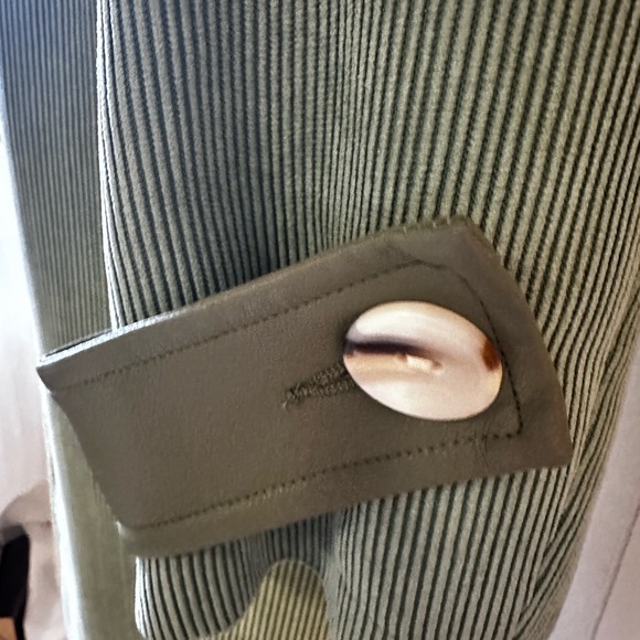 Women's Corduroy Lined Green Jacket - Picture 5 of 12